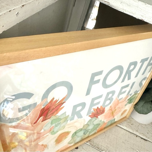 Go Forth Rebels Blooms Framed Wall Art Print Watercolor Succulents by Kate Wong - Picture 4 of 8